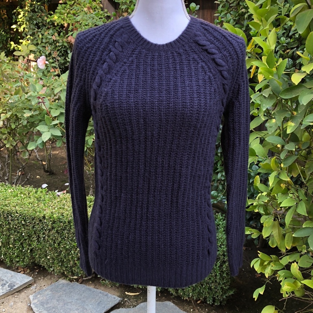 Banana Republic Navy Chunky Cable Knit Sweater XS